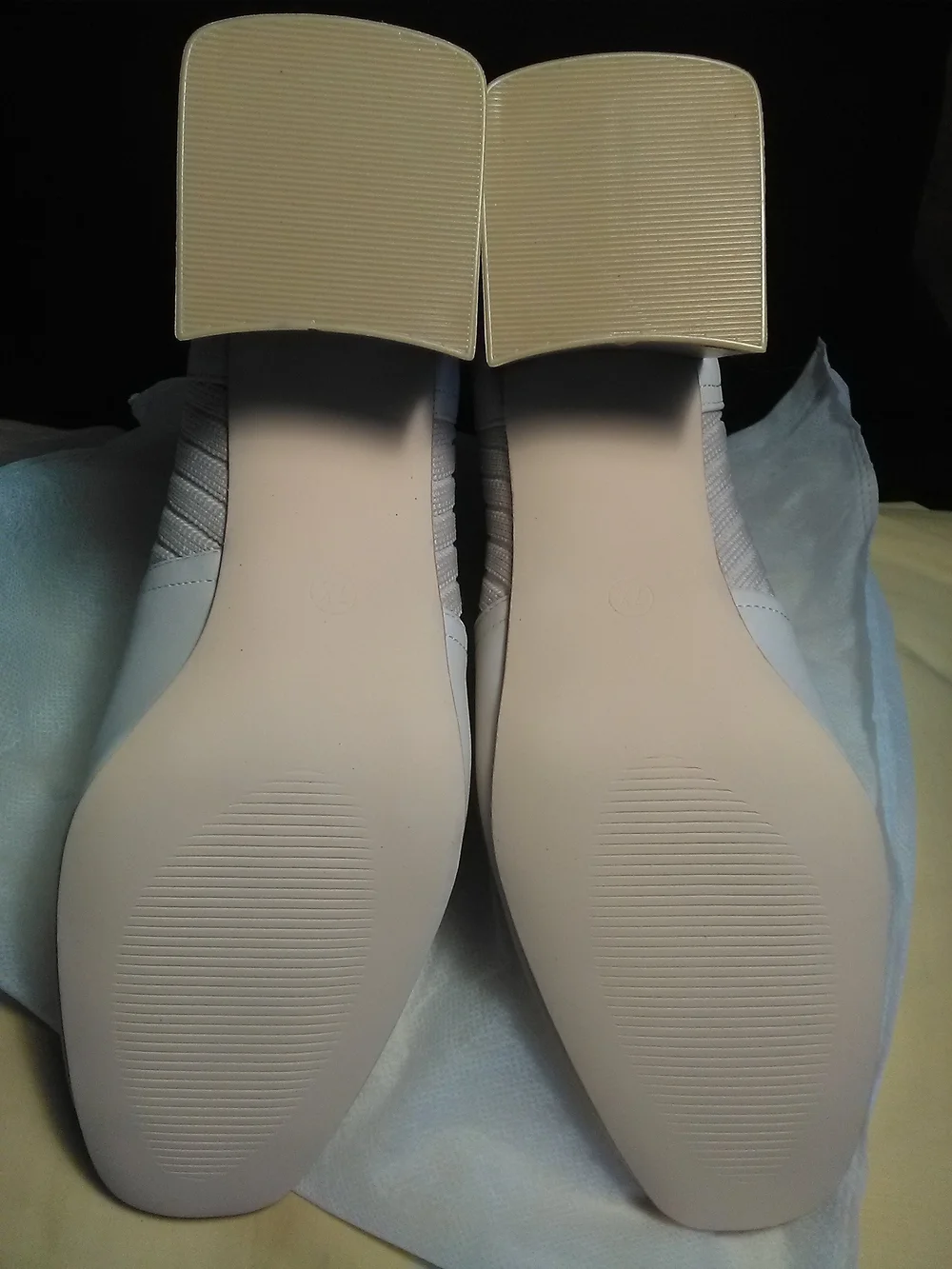NIBAG BOUTIQUE FASHION Women’s Cream Knit Ankle Boots STRETCH SZ. 7.5 SEXY